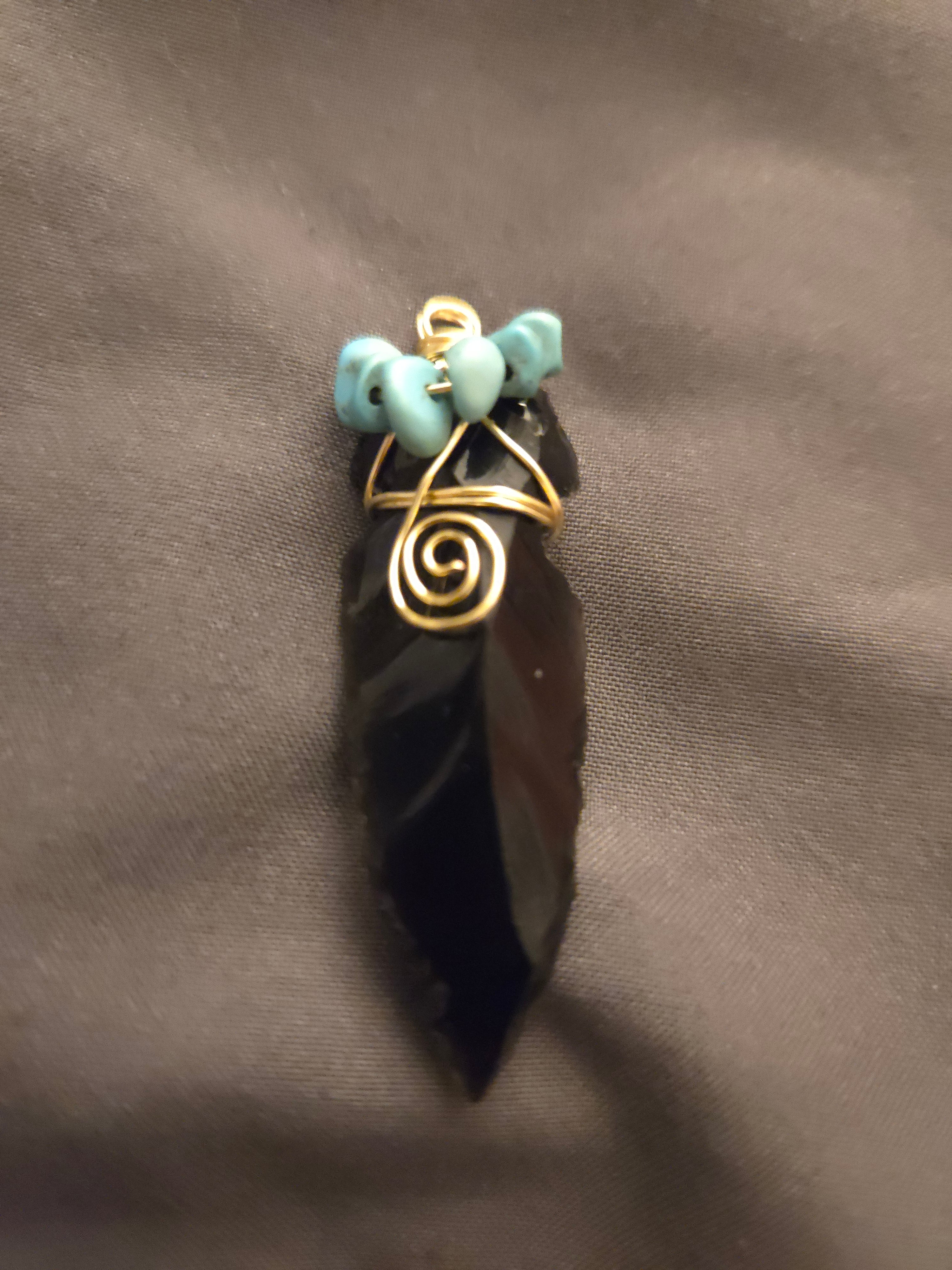 Obsidian Arrowhead Necklace